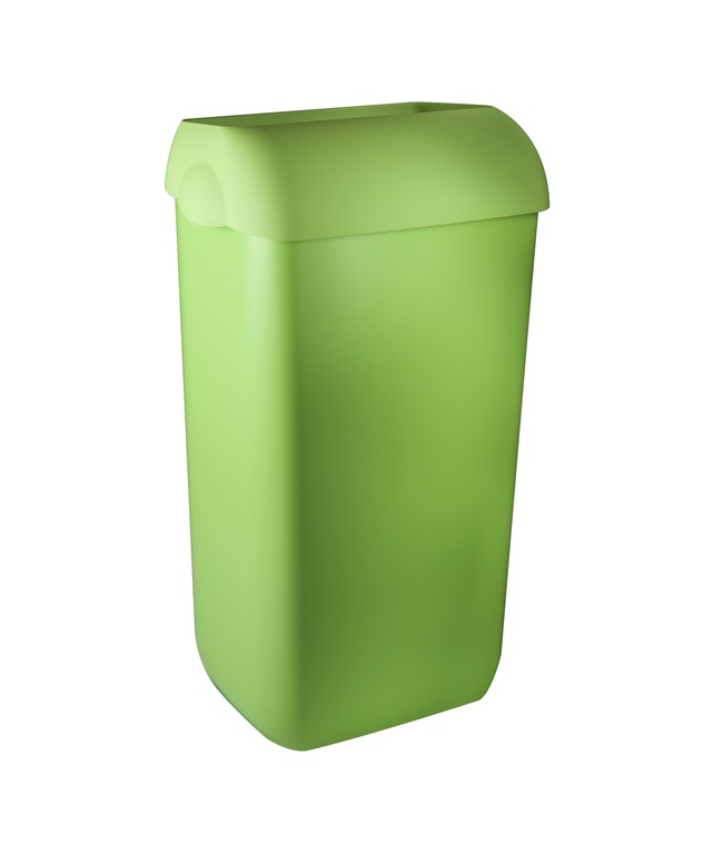 Coș pentru gunoi, cu fixare pe perete verde 